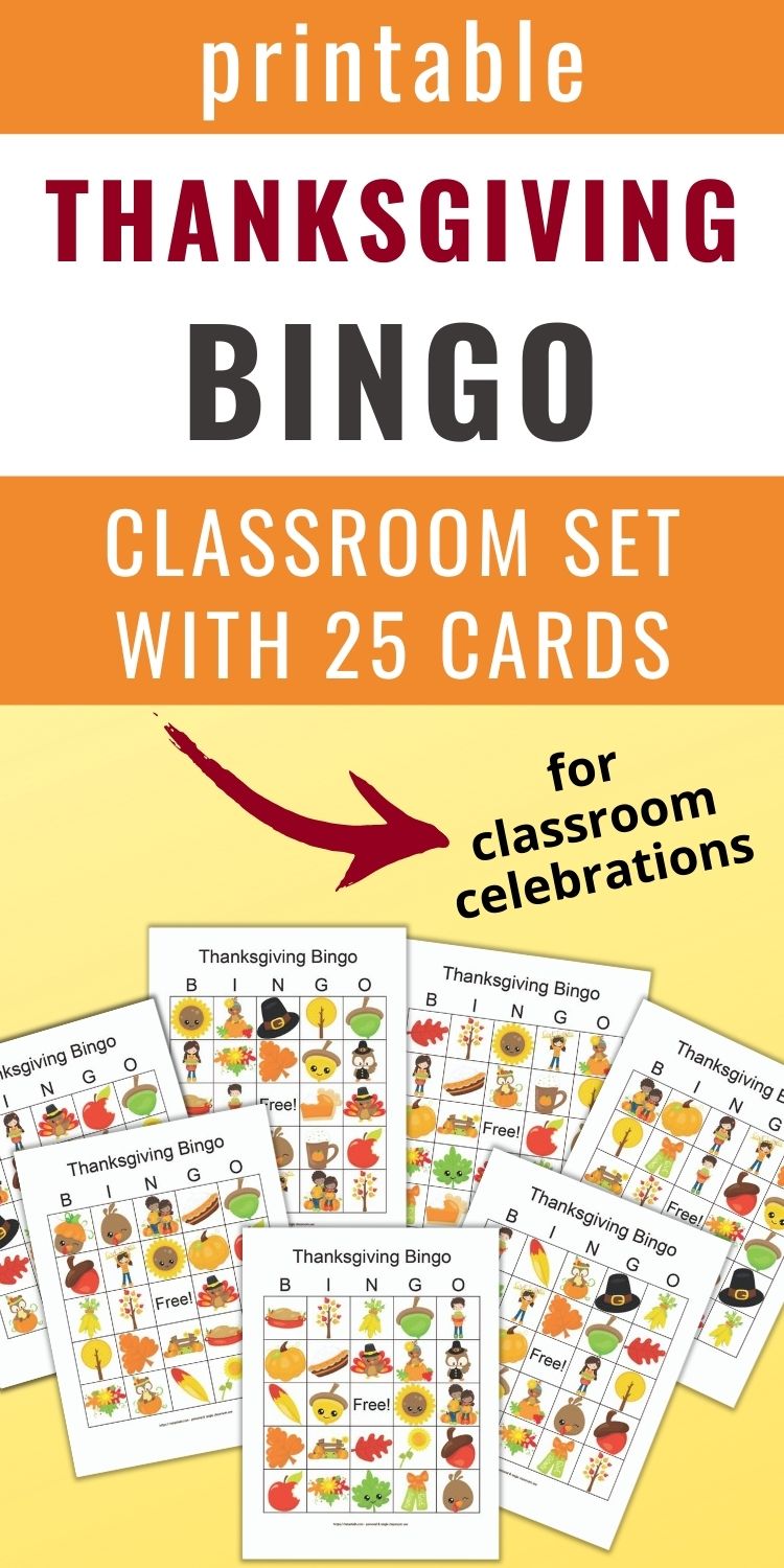 overhemd Sluipmoordenaar voorjaar Thanksgiving Bingo Cards - 25 unique picture bingo cards – The Artisan Life