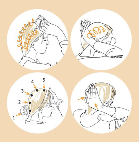 Ways to massage head for hair growth