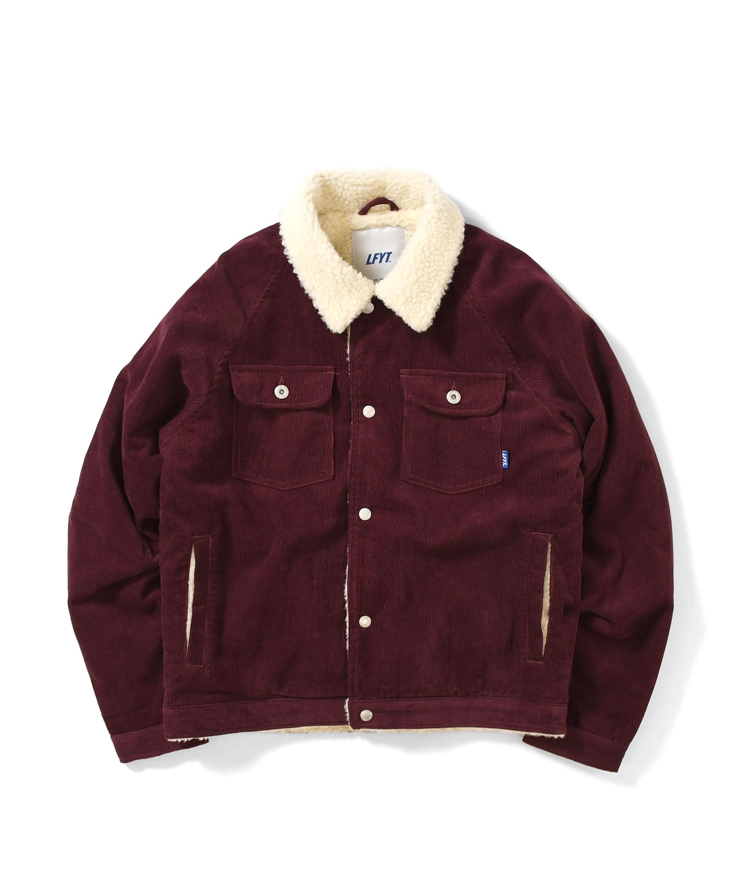 burgundy corduroy sherpa jacket