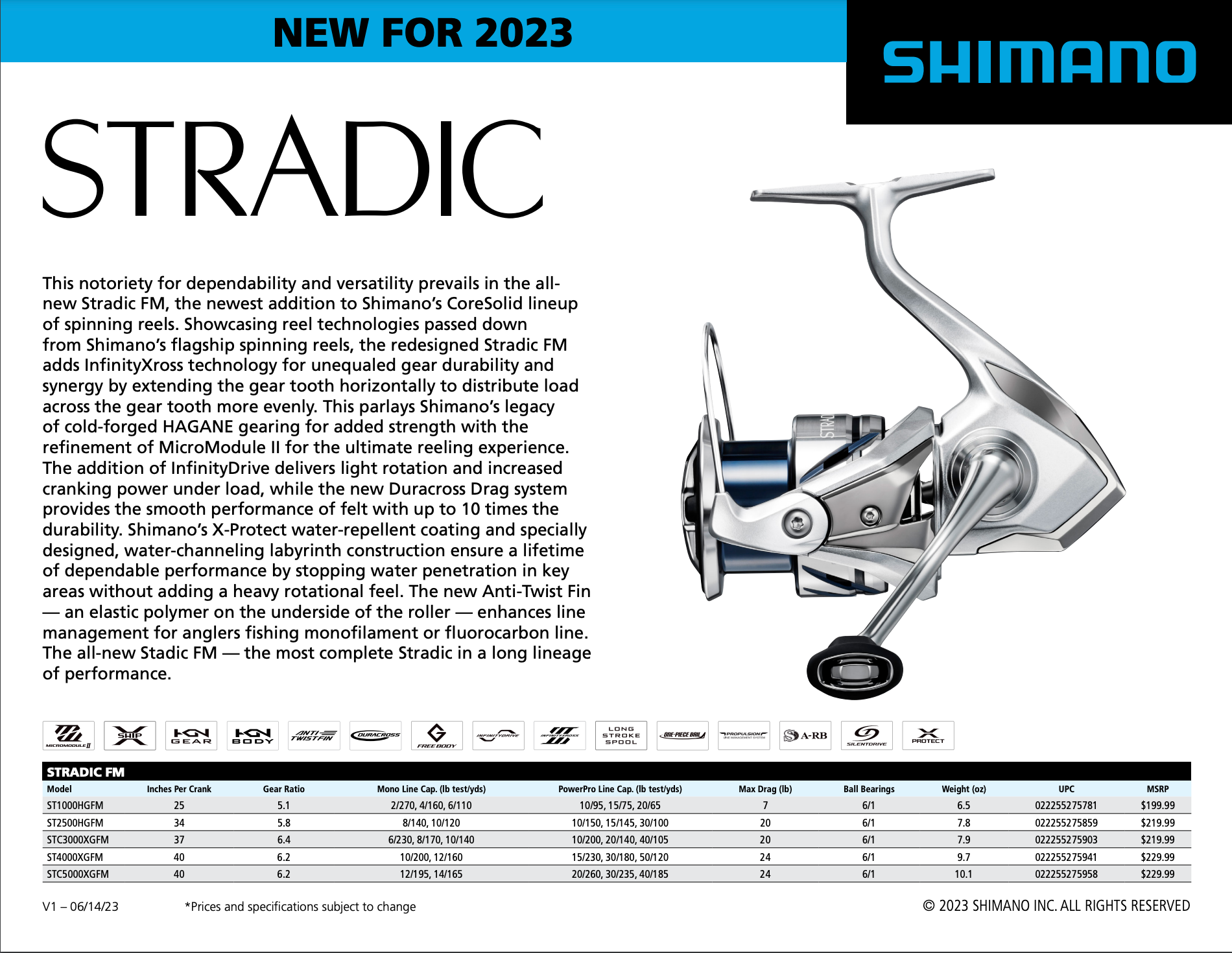 Shimano Stradic FM Spinning Reels