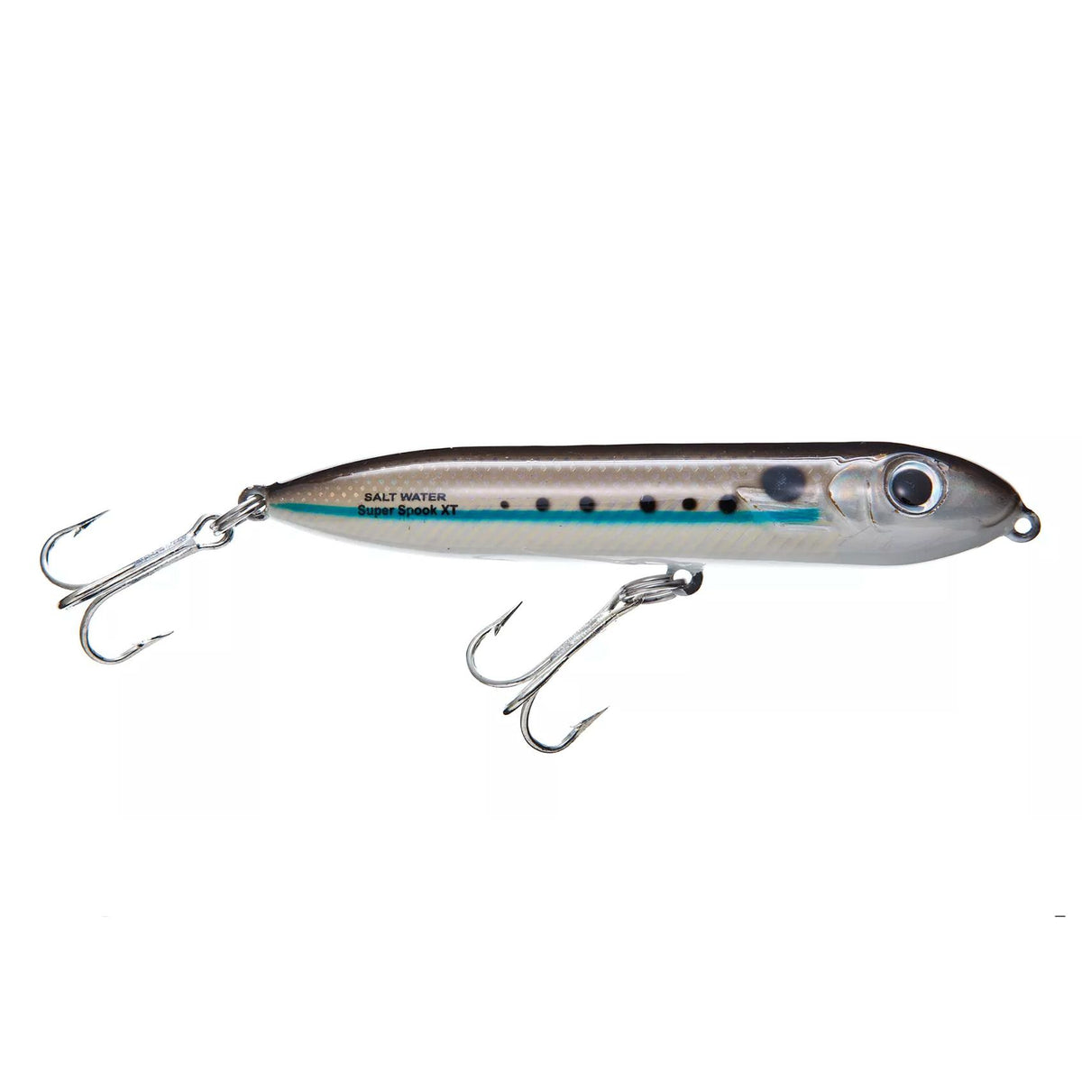 Heddon Wounded Spook Topwater Lure BLACK SHORE Very Clean 4.25 1/24