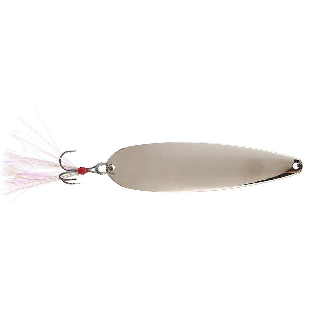 Nichols Lures Ben Parker Magnum Flutter Spoon, Silver Chrome