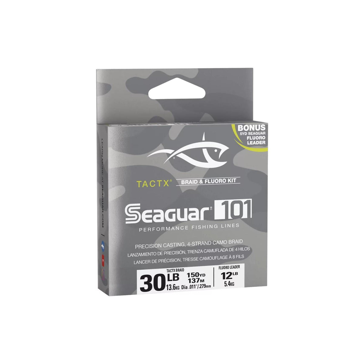 Seaguar 40TCX150 101 TactX Braid W Fluoro Leader 150 yds