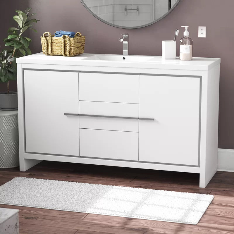 White Modern Vanity