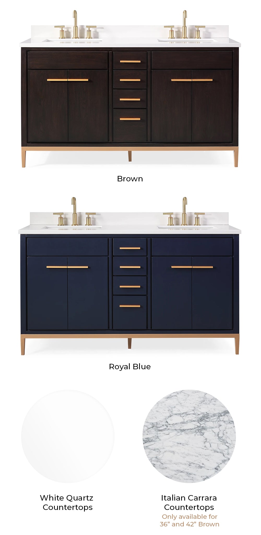 Beatrice Modern Vanity Color Selection