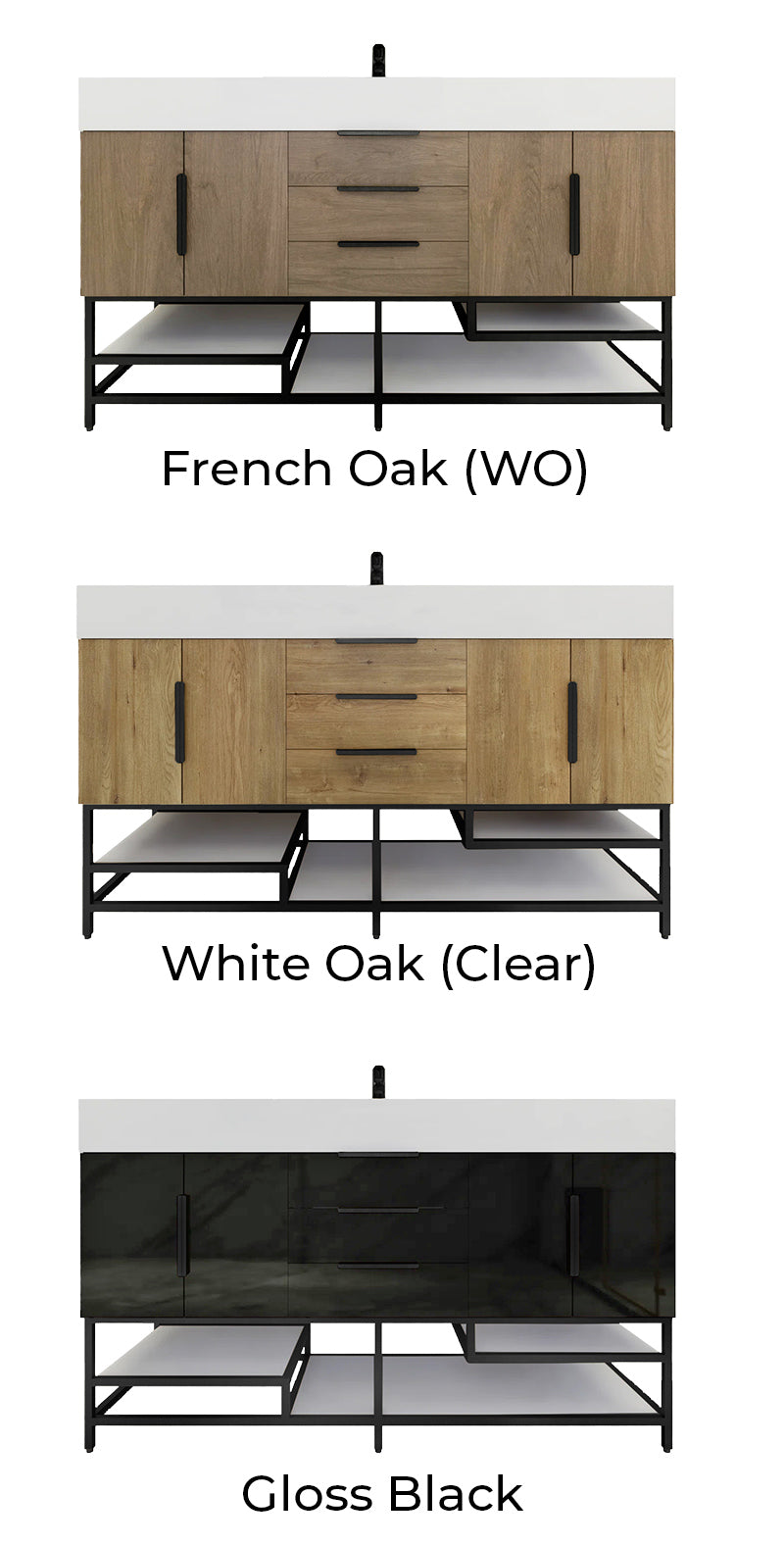 Breton Freestanding Vanity Color Chart