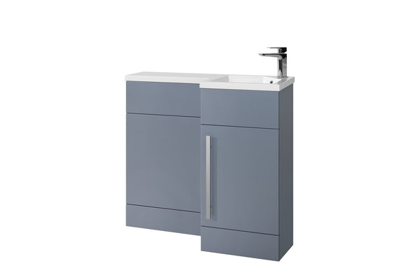 Verona L-Shape 900 vanity set with ceramic basin 3 colours available Right hand 0