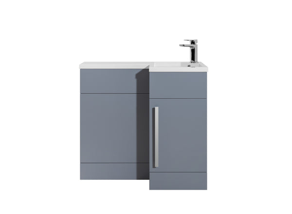 Verona L-Shape 900 vanity set with ceramic basin 3 colours available Right hand 1