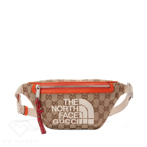 Gucci x The North Face Shoulder Bag Beige/Ebony in Canvas with Silver-tone  - US