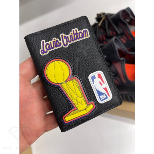 LOUIS VUITTON X NBA Monogram Ball Grain Cowhide Net Zippy Card