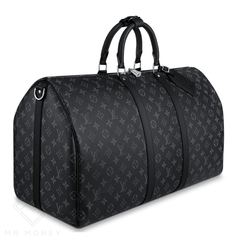 Louis Vuitton Keepall Bandouliere Monogram Eclipse 50 Foliage in Coated  Canvas with Matte Black-tone - US