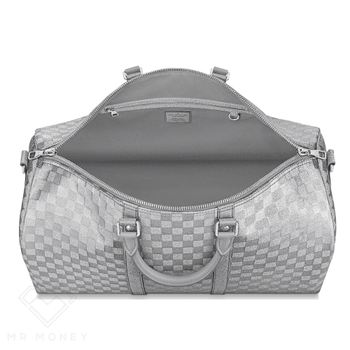 Louis Vuitton Keepall Bandouliere Damier Graphite Pixel 50 Gray in Coated  Canvas with Silver-tone - US