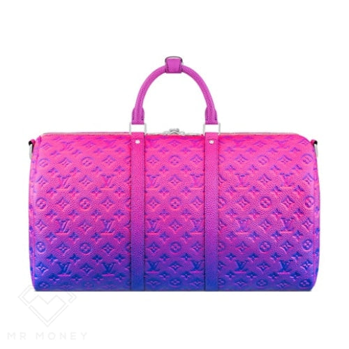 Brand New Louis Vuitton Keepall 50B Taurillon Illusion Blue/Green