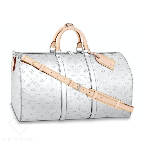 Louis Vuitton Keepall 55 Monogram Miroir Gold in Leather with Gold-tone
