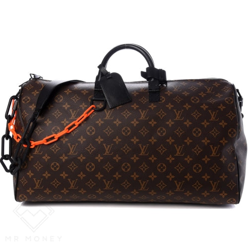 Louis Vuitton Keepall LED Monogram 50 Black in Leather with Black-tone - US