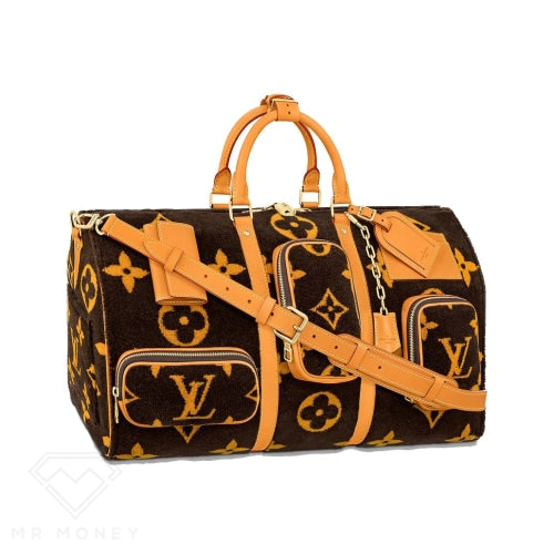 Louis Vuitton Keepall 50B Monogram Bandana Bleached Blue in