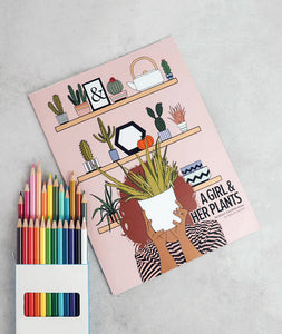 adult coloring book for plant lovers