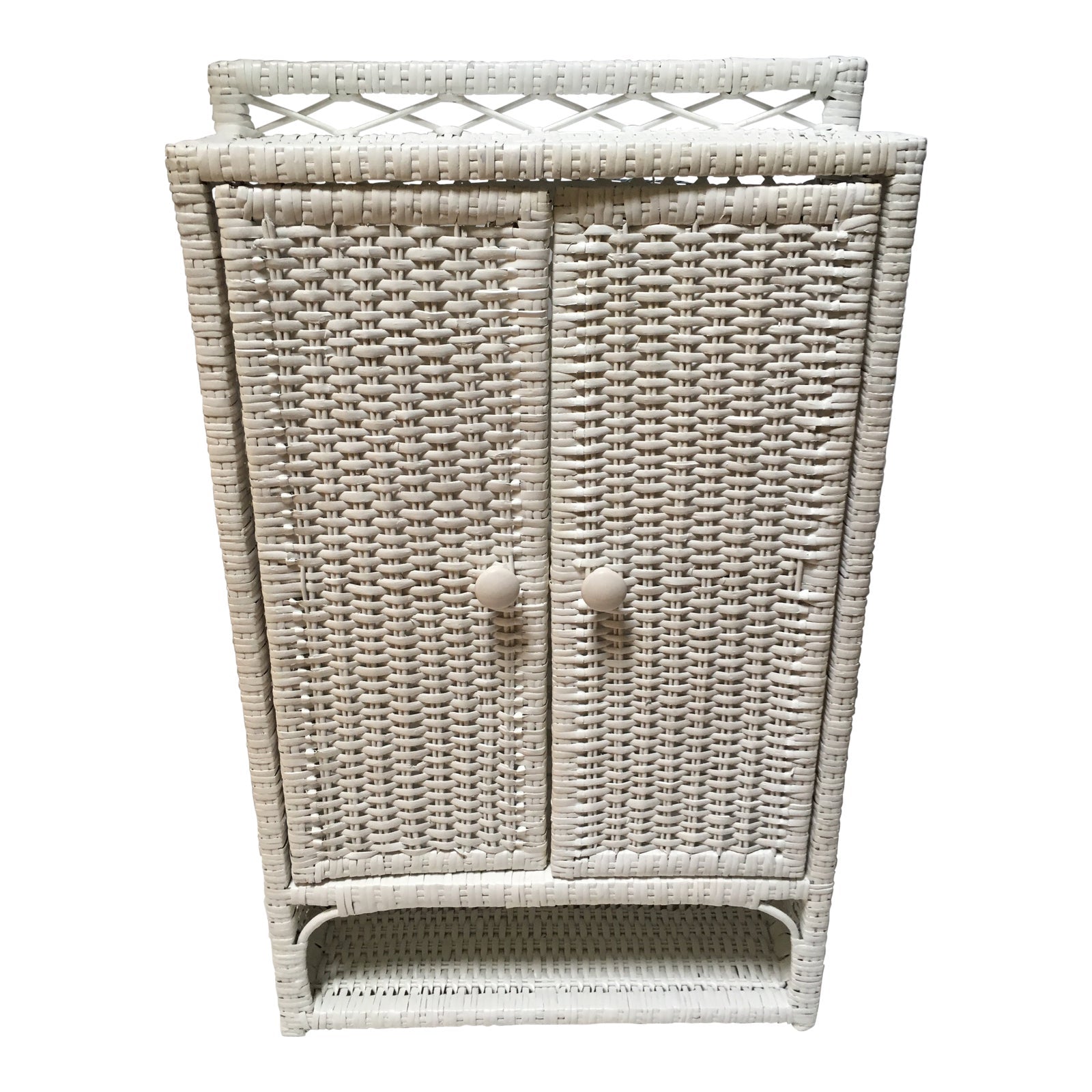 20th Century Boho Chic Wicker And Cane Medicine Cabinet F In D S Furnishings Interiors Design Style Llc