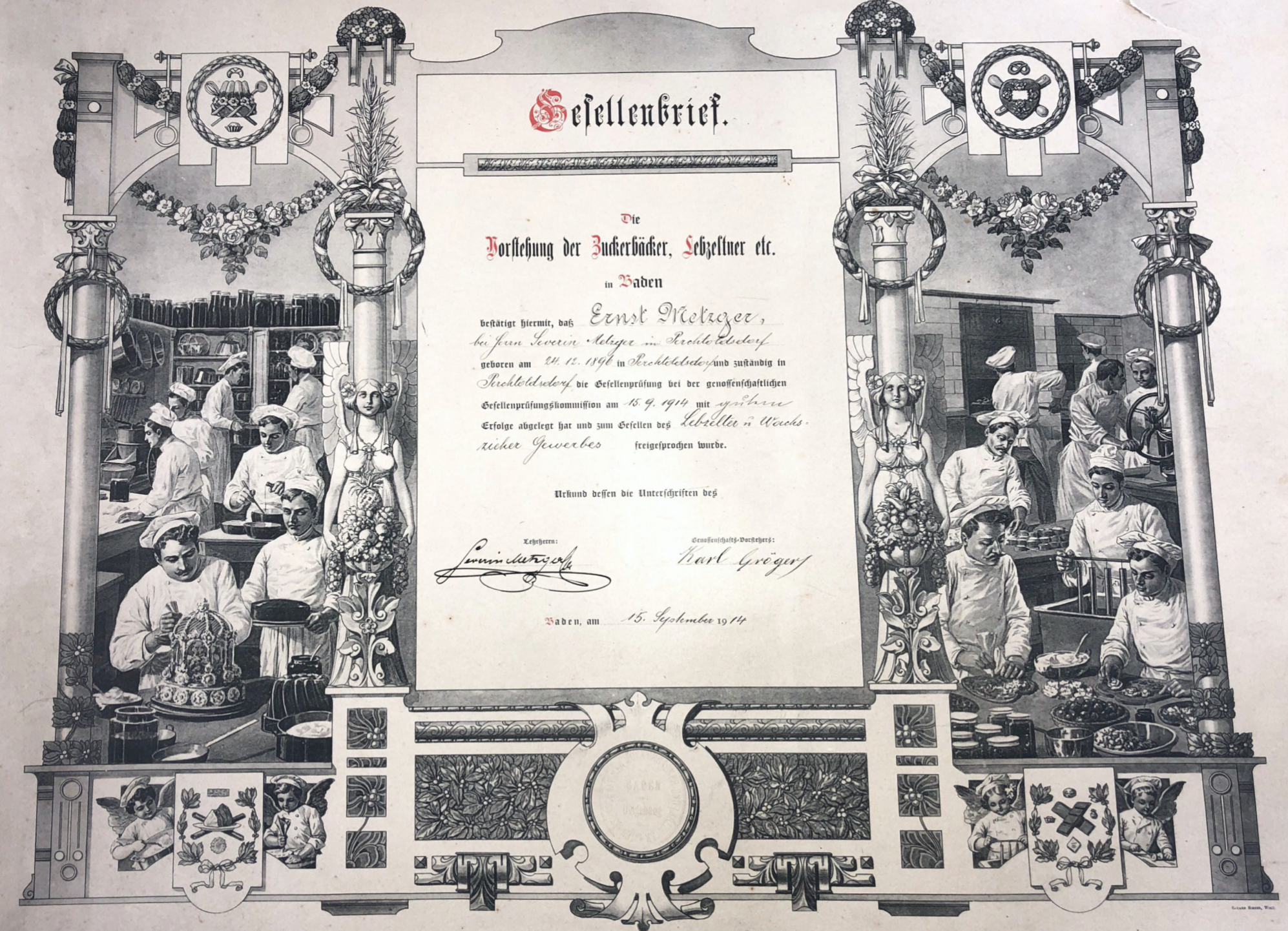 Metzger Lebkuchen certificate