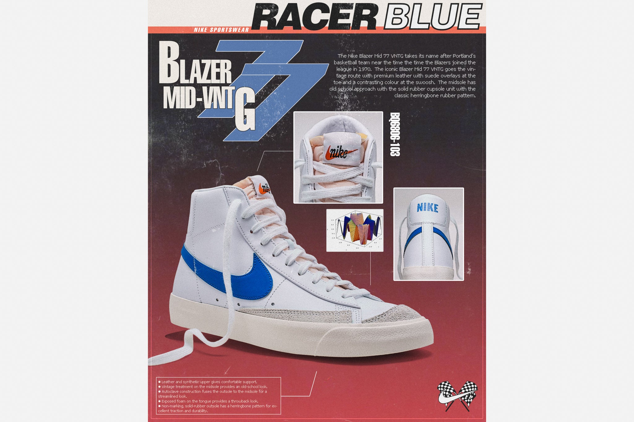 blazer mid 77 racer blue