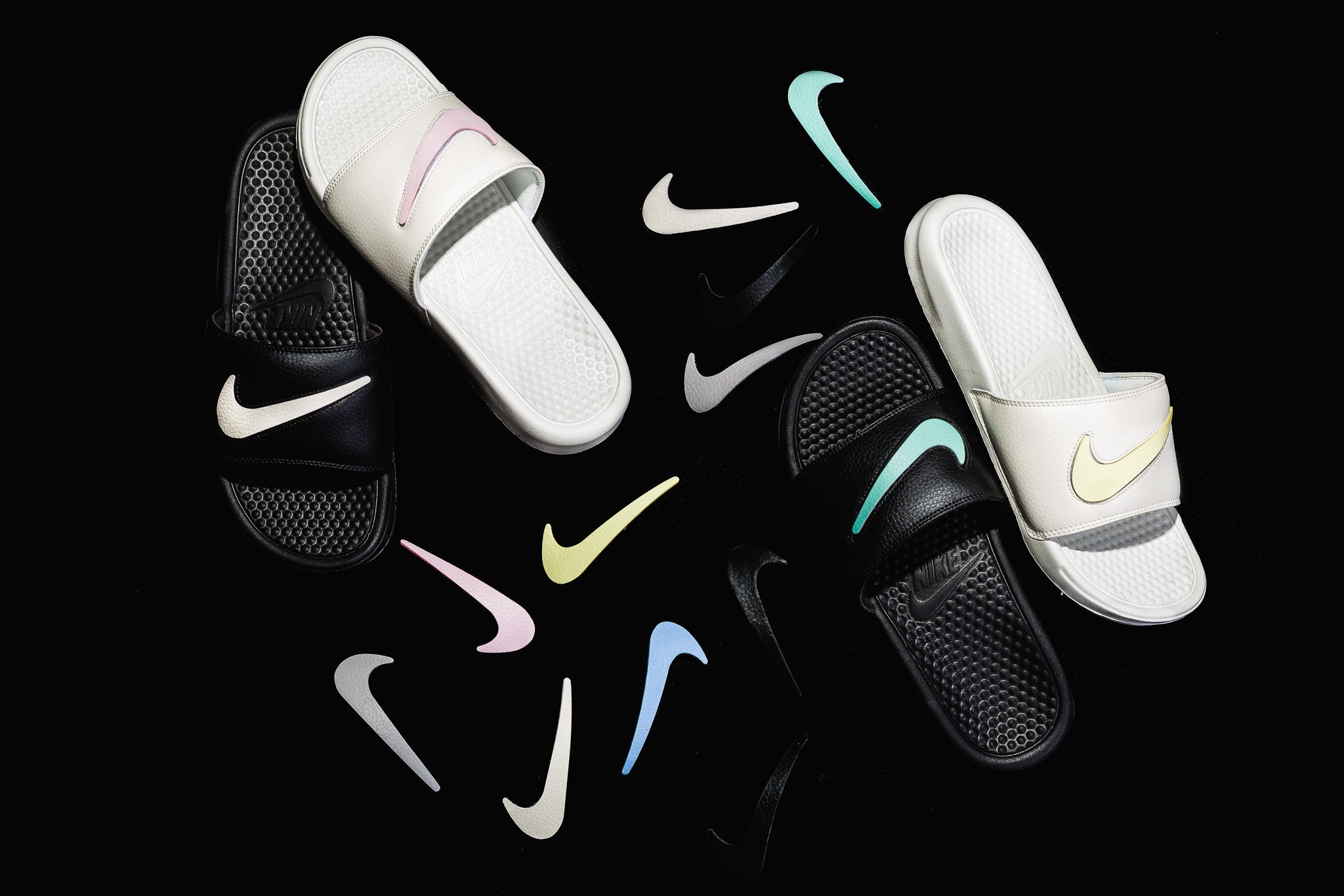 nike slides with velcro swoosh