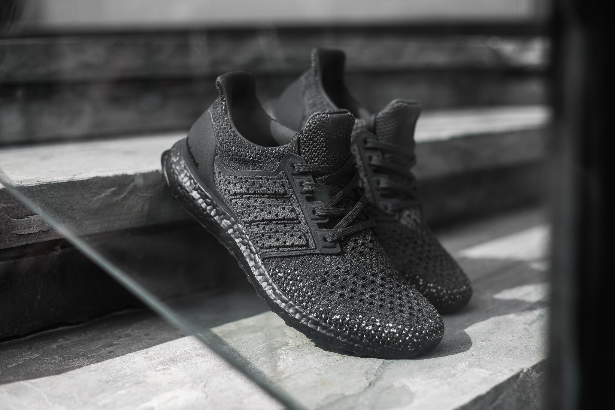 adidas ultra boost clima triple black on feet