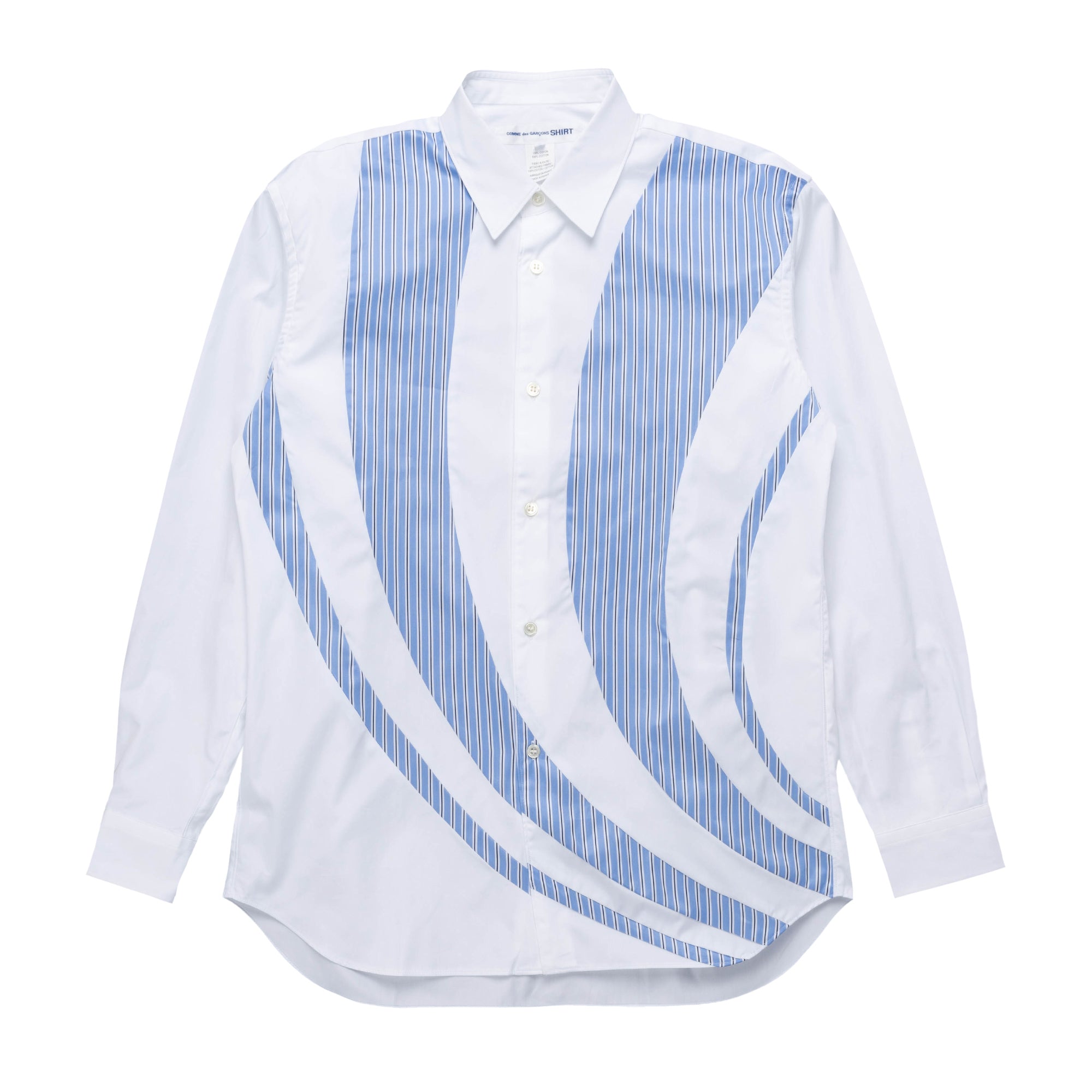 CDG SHIRT Patchwork Swirl Stripe Shirt FK-B008-S23-1 White – Capsule