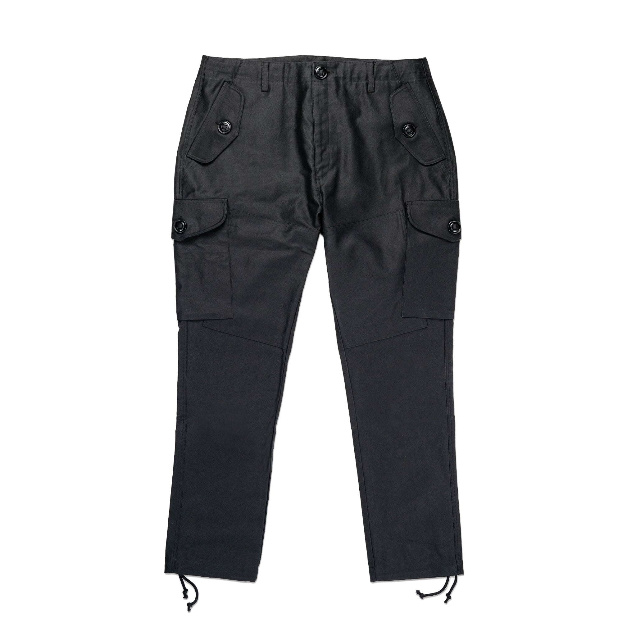 WIDE FIT CARGO PANTS - Black