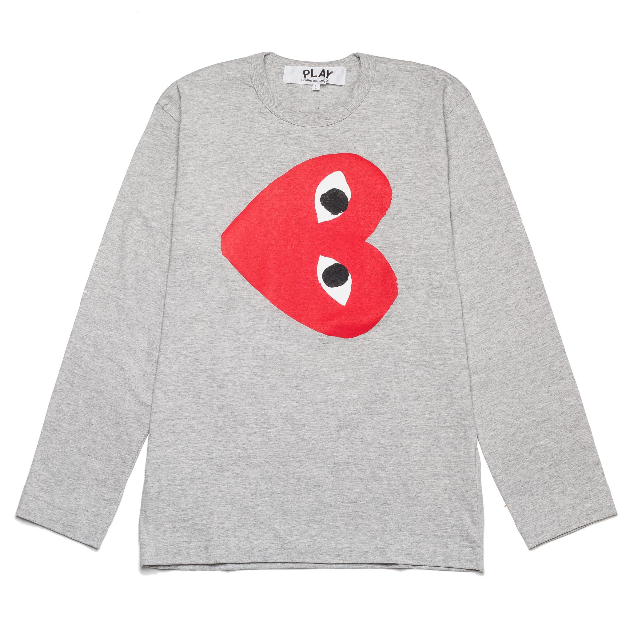 comme des garcons play long sleeve basic logo tee
