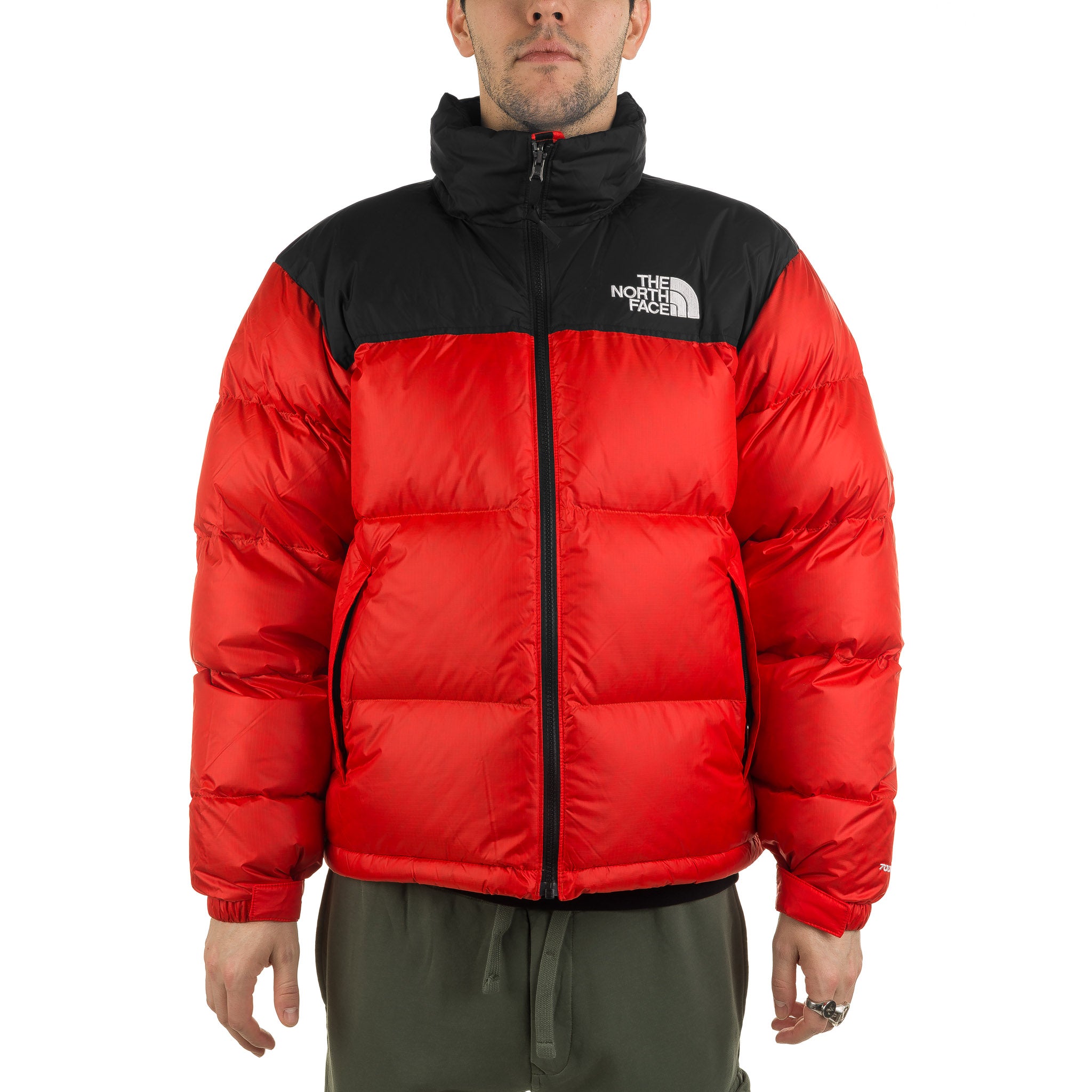 north face red bubble jacket