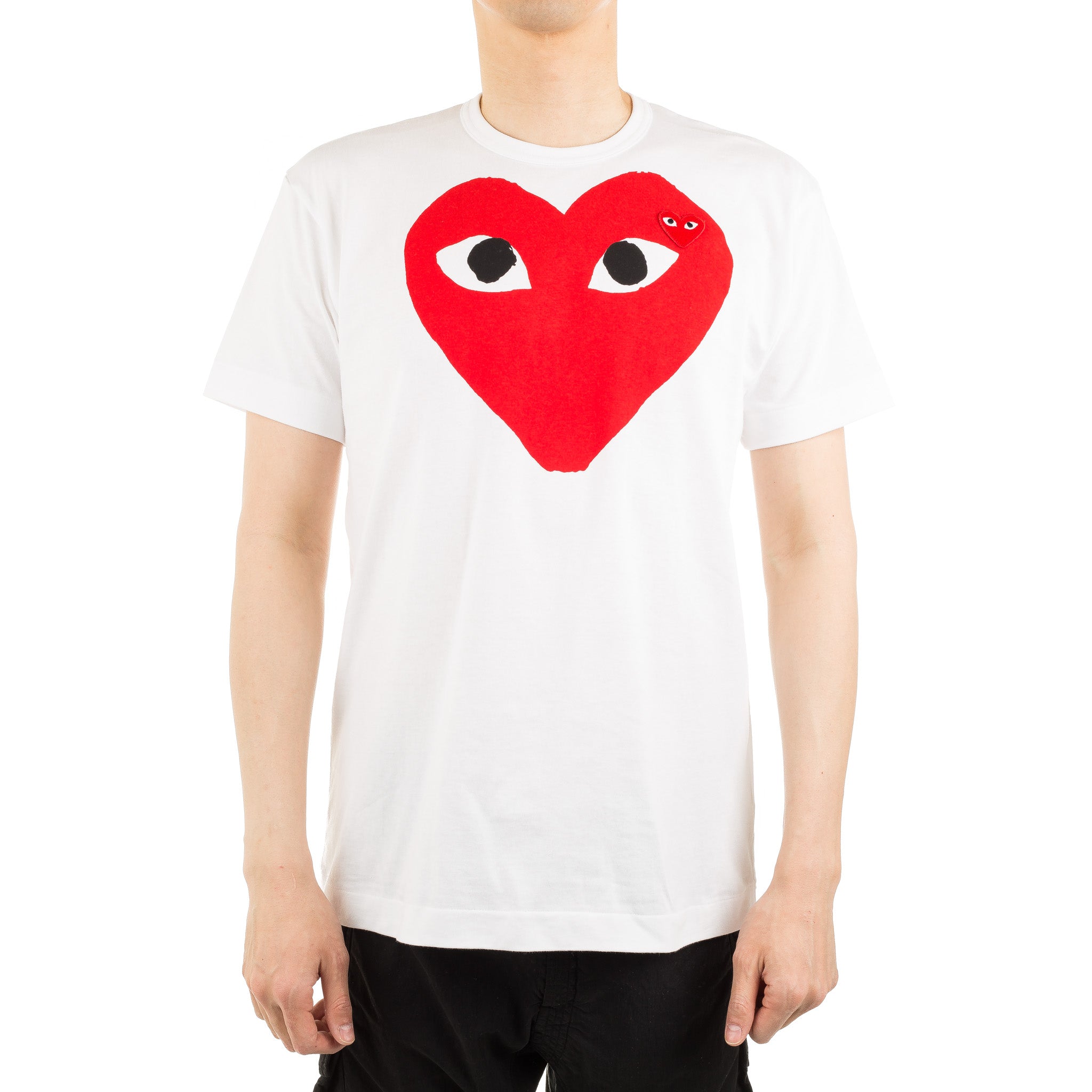 cdg shirt big heart