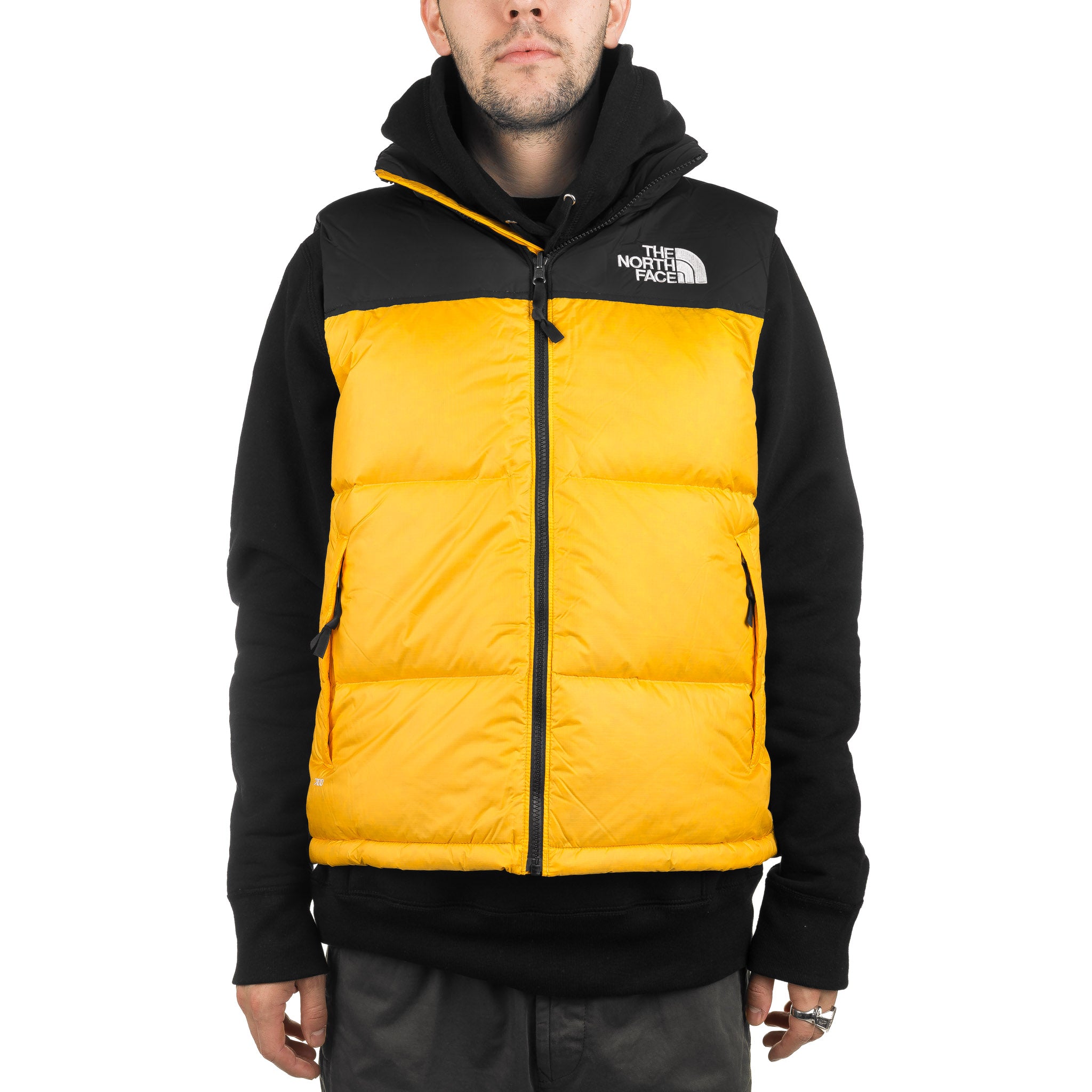 north face jacket yellow black