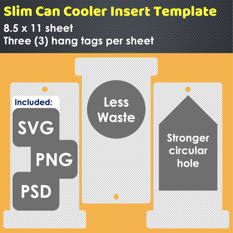 slim can cooler hanger insert template