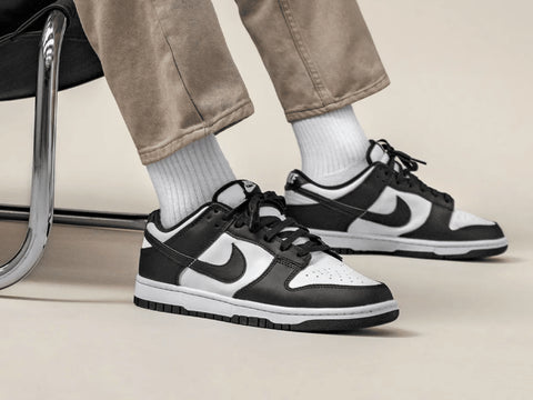 Nike Dunk Low Panda on foot 