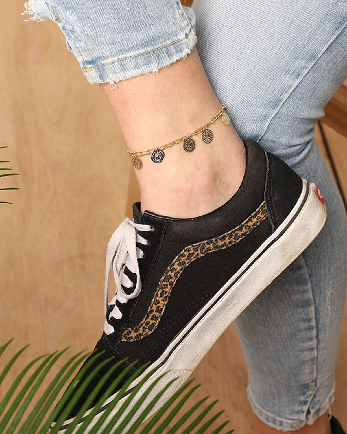 Double Coin Ankle | Gold