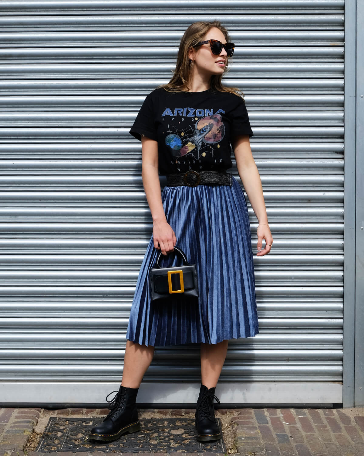 Blue Velvet Skirt