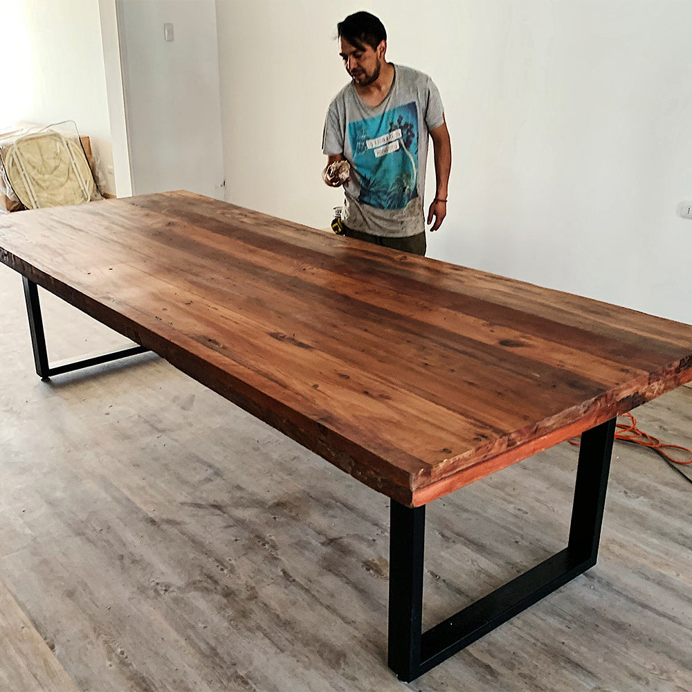 MESA COMEDOR HIERRO Y MADERA - Comprar en CLAMOR