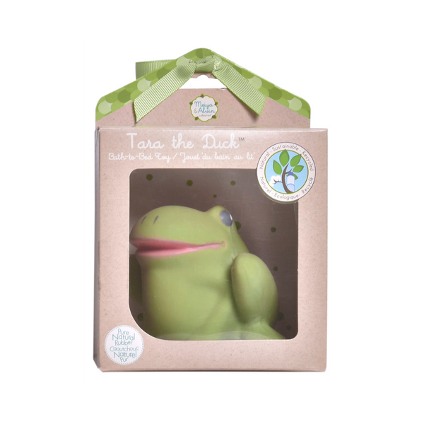 Lanco Natural Rubber Bath Toy - Frog Sitting Lucho – Baby Joy Canada