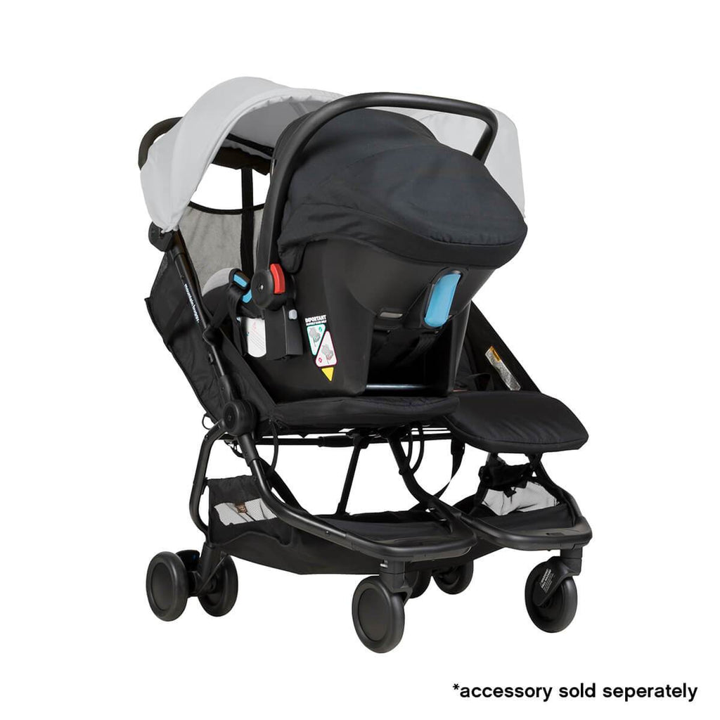 twin pushchair with car seats