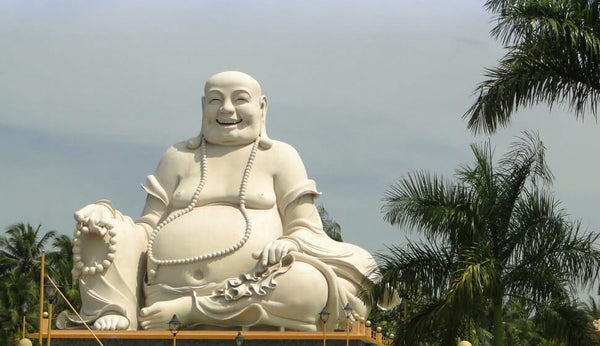 Statue Bouddha rieur Violet ou Bleu - Statue Du Bouddha