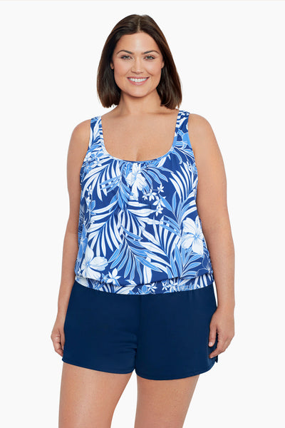 Free Country Plus Size 2 Piece Swim Set (Blouson) - Sam's Club