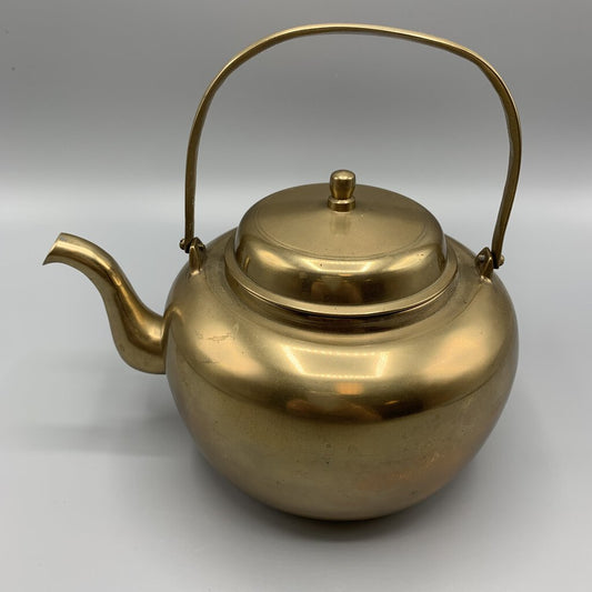 Brass Tea Pot with Etched Floral Pattern /bh – Pathway Market