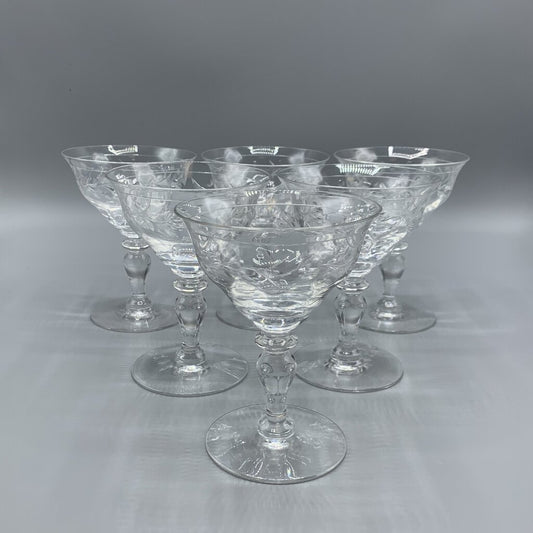 Hawkes Crystal Wine Glasses Water Goblets Handmade Cornwall