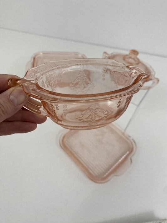 Vintage Anchor Hocking “Princess Pink” Depression Glass Cookie Jar