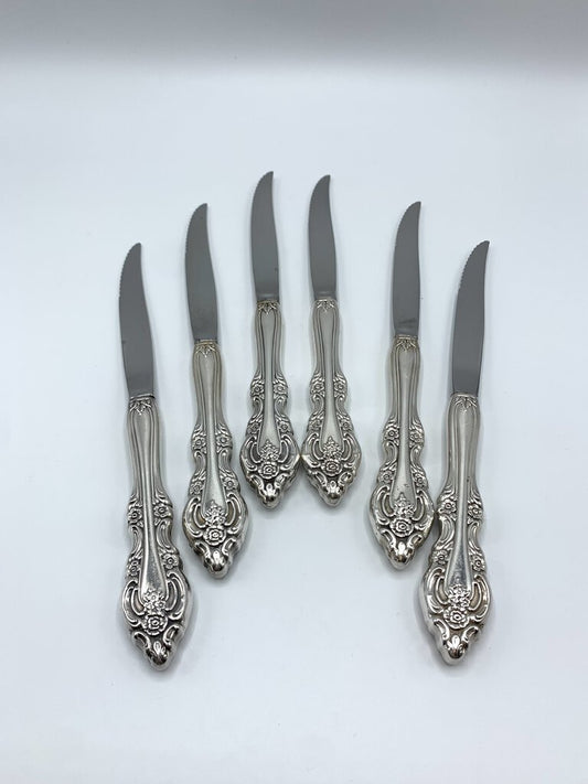 Vintage 2 sets of 4 (8 TOTAL) Dinner Knives Oneida and Faux Antler Han –  Pathway Market GR