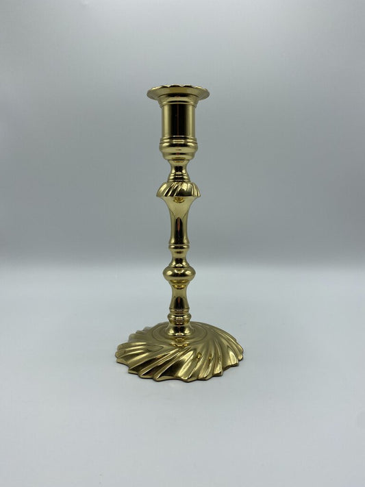 Vintage Pair Brass Chamberstick Candlesticks by BALDWIN - Low