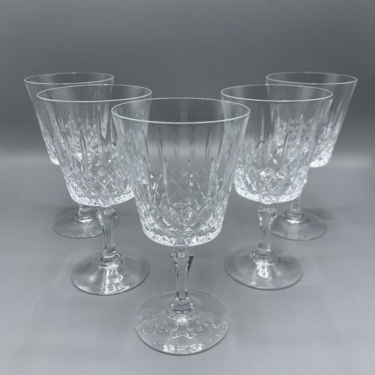 Vintage Bohemia Crystal “Geneve” Wine Goblet w/ 14K Rim Set of 5. /b –  Pathway Market