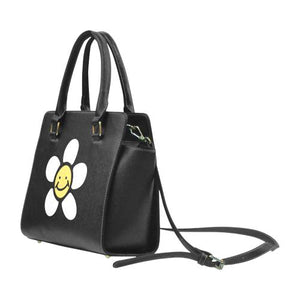 Rivet Shoulder Handbag - Flowers Collection