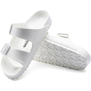 white birkenstock women's arizona essentials eva sandals