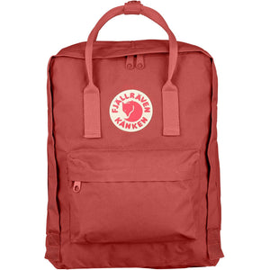 fjallraven classic kanken backpack in green with contrast pink